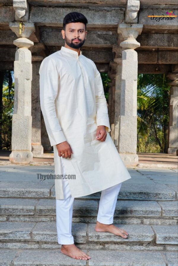 Half Tussar Silk : Kurtha | Cotton Pant | Thyohaar